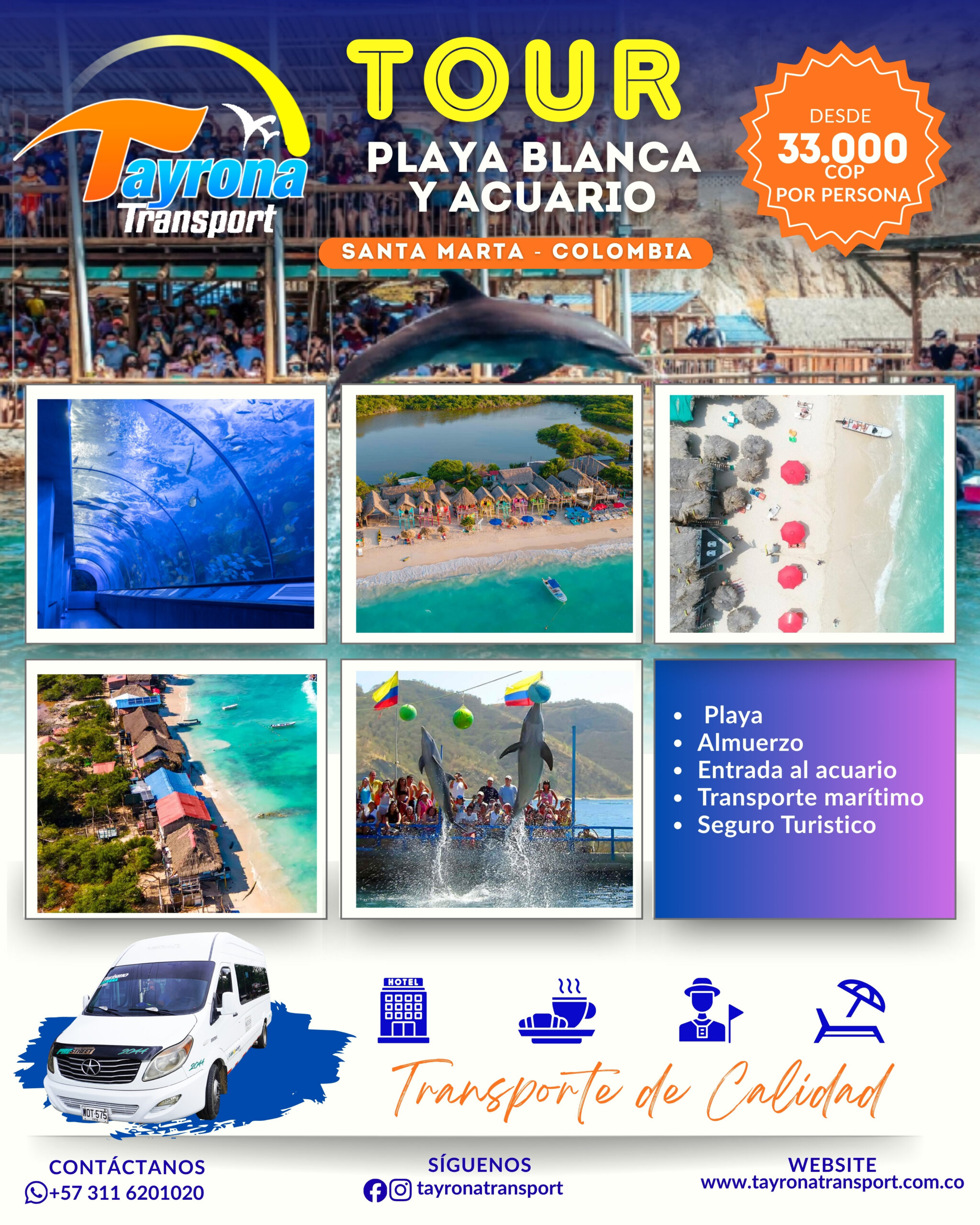 TOUR PLAYA BLANCA Y ACUARIO